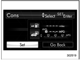 5. Select “Set” by operating the