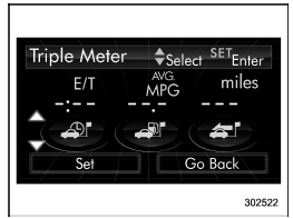 4. Select the preferred item by operating