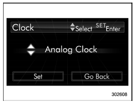 4. Select “Analog Clock”, “Digital Clock”,