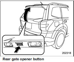 The rear gate can be locked and unlocked