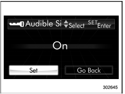 5. Select “Set” by operating the