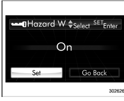 5. Select “Set” by operating the