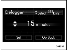 4. Select the preferred setting by operating