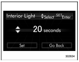 4. Select the preferred setting by operating