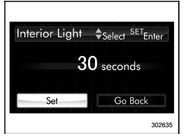 5. Select “Set” by operating the