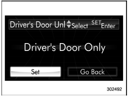 5. Select “Set” by operating the