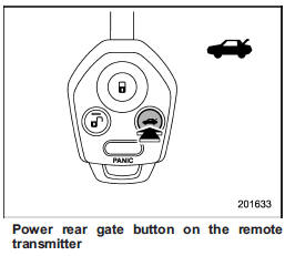 To open the rear gate: