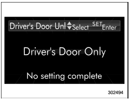 Rear gate unlock setting