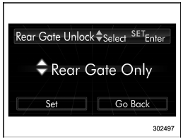 4. Select the preferred setting by operating