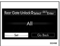 5. Select “Set” by operating the