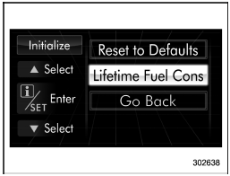 Lifetime fuel consumption resetting