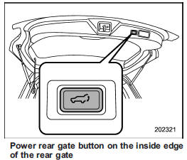 3. With the rear gate at the desired