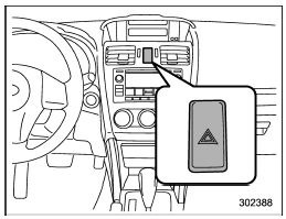 The hazard warning flasher is used to