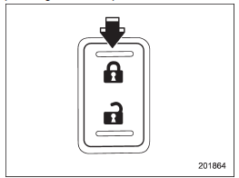 6. Press the front side (“LOCK” side) of