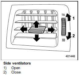 To adjust the flow direction, move the tab.