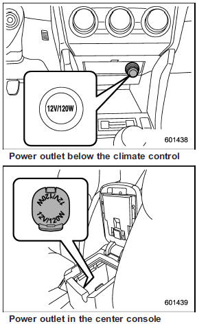 Subaru cigarette lighter plug top