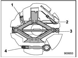 1) Wheel nut wrench