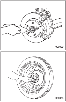 12. Before putting the spare tire on, clean