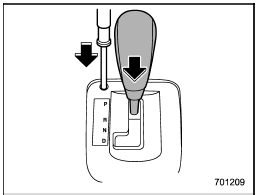 3. While depressing the brake pedal,