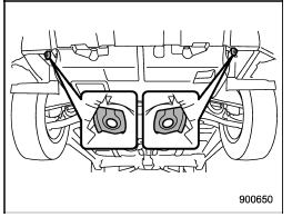 The front tie-down hooks are located