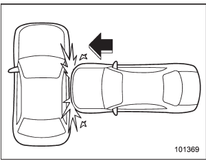 A severe side impact near the front seat