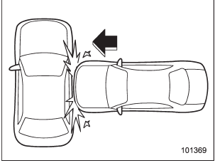 A severe side impact near the front seat or