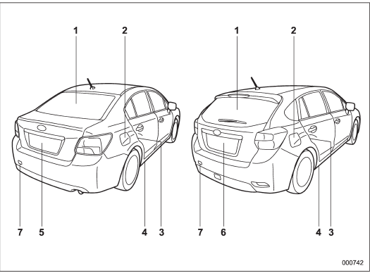 1) Rear window defogger