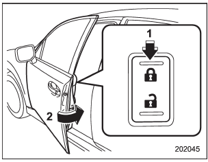 Locking using power door locking switch