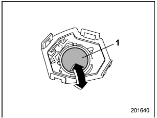 1) Negative (−) side facing up