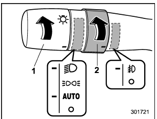 1) Headlight switch