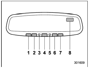 1) HomeLink® button 1