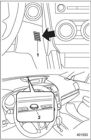 1) Interior air temperature sensor