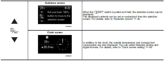 Selection screen