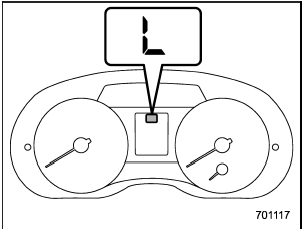 When selected, the indicator “L” will illuminate on the combination meter.