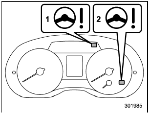 Power steering warning light