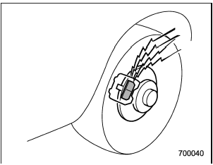 The disc brake pad wear warning indicators