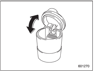 The portable ashtray can be installed in