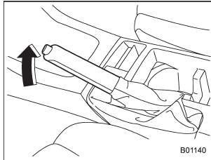 Check the parking brake stroke according