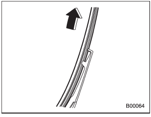 2. Pull the blade rubber assembly out of