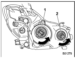 1) Low beam bulb