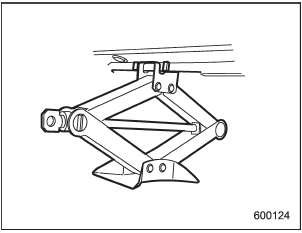 Turn the jackscrew by hand until the jack