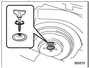 16. Store the flat tire in the spare tire