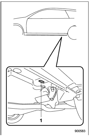 1) Rear tie-down hole