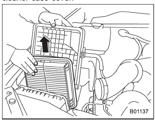 5. Open the air cleaner case and remove