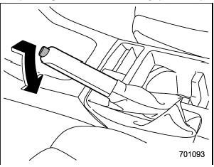 To release the parking brake, pull the lever