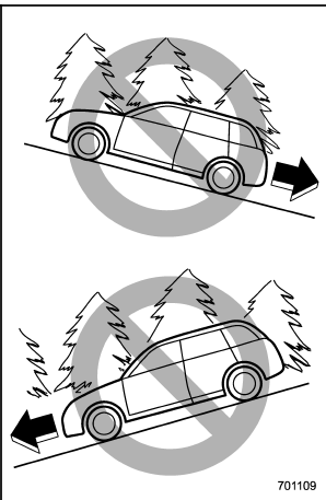 ● when starting backward facing uphill