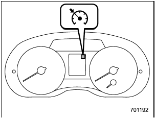 Cruise control indicator light