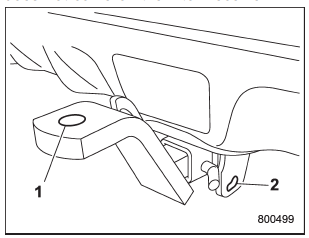 1) Hitch ball installation point