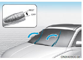 Front windshield wiper service positions