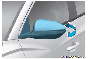 Folding the side view mirror